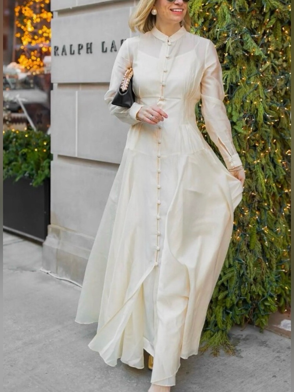 NEW Tuckernuck Marbella Organza Maxi Dress Champagne Size Medium